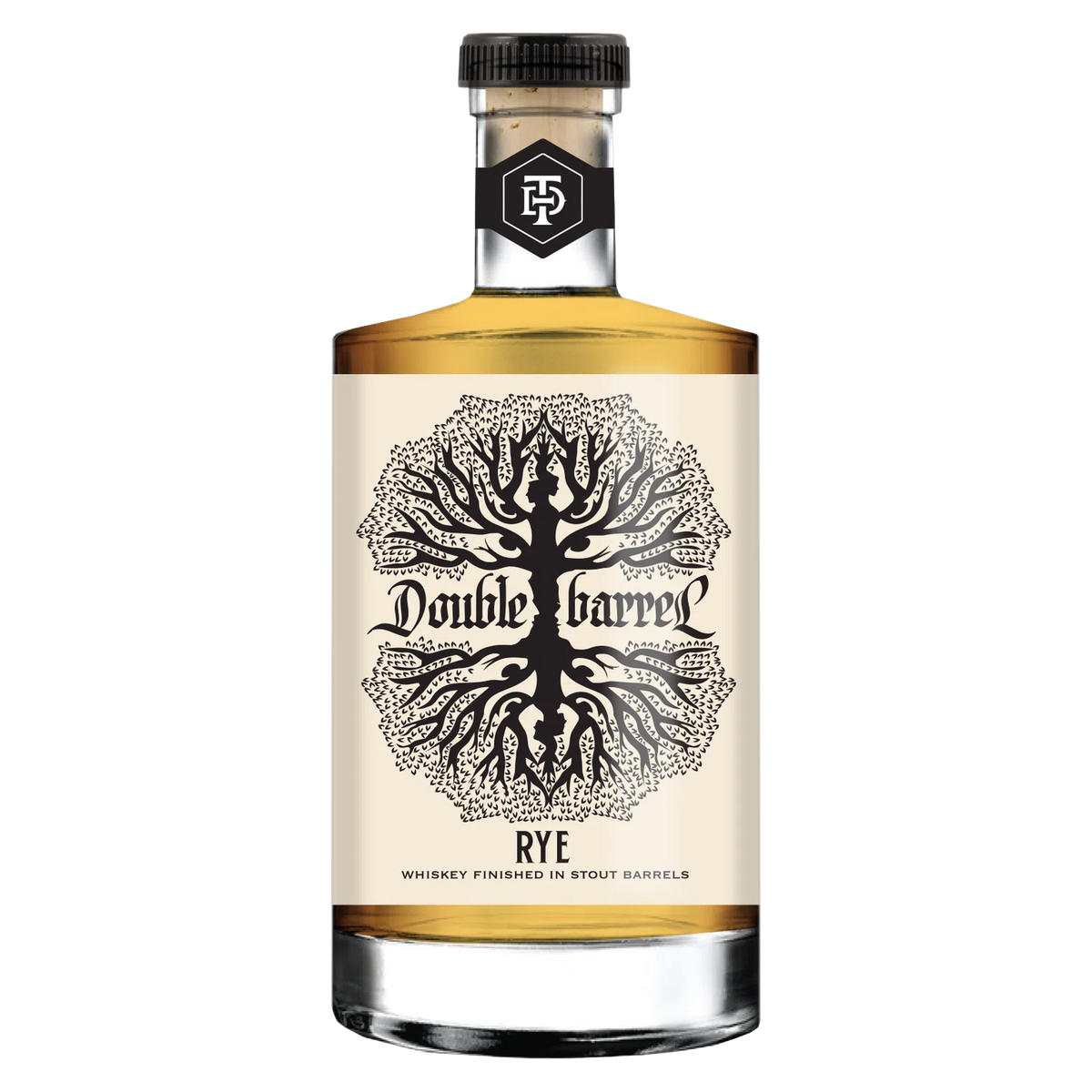 Ty Iechyd Da Double Barrel Rye Whiskey finished in stout barrels, 750ml bottle