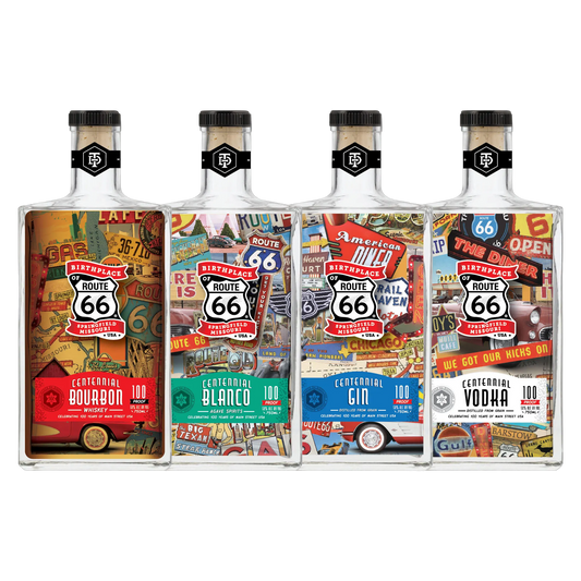 Route 66 Centennial 4-Pack: Centennial Bourbon, Blanco, Gin and Vodka, 750ml each