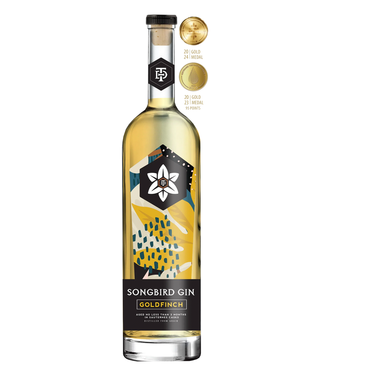 Songbird Gin Goldfinch 750ml bottle
